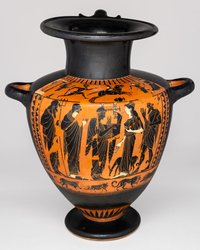Götterversammlung und Troilossage (Hydria)