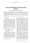 Research paper thumbnail of Numerical Modelling of Microstrip Patch Antennas