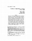 Research paper thumbnail of Conditions of applicability of a strategy choice model