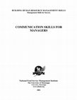 Research paper thumbnail of BUILDING HUMAN RESOURCE MANAGEMENT SKILLS Management Skills for Success COMMUNICATION SKILLS FOR MANAGERS