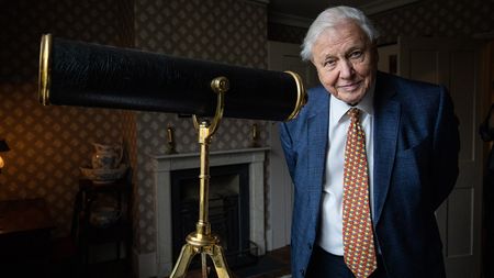 LONDON, ENGLAND - JANUARY 10: Sir David Attenborough opens the Turner and the Thames, Five paintings at the artists house in Twickenham on January 10, 2020 in London, England.