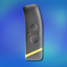 The Oh! vibrator on abstract blue and purple background