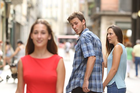 The distracted boyfriend meme