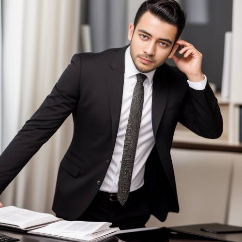 Fotor ai headshot üretecinde yapılmış ofiste erkek headshot