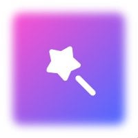 Icona bacchetta magica viola sfumata