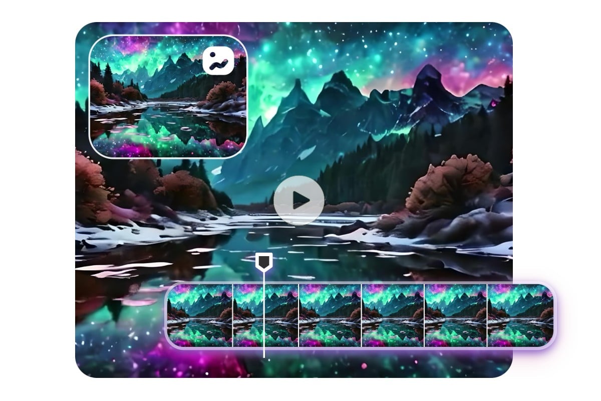 Yapay zeka tarafından üretilen manzara videosu