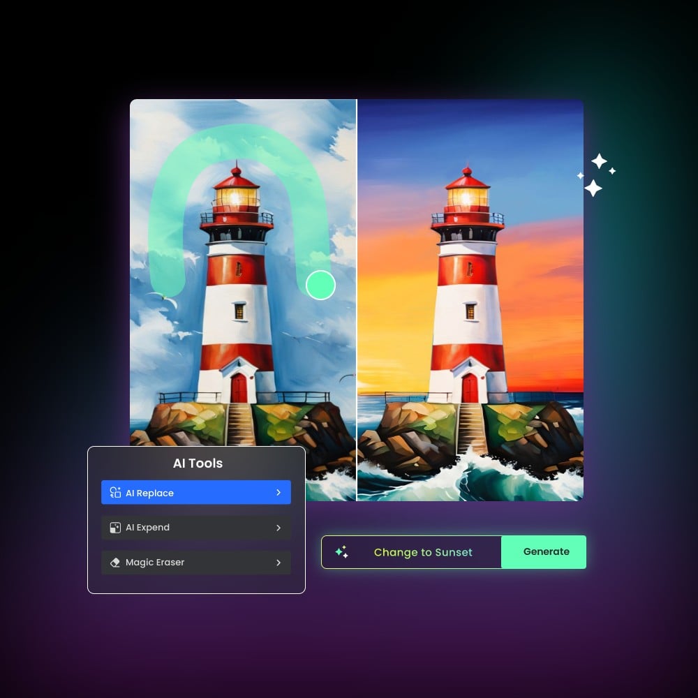 Fotorで空を置き換えてAI生成画像を強化する