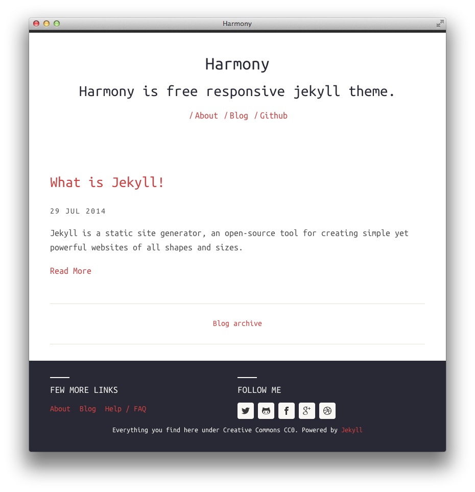 Desktop screen Home page screenshot