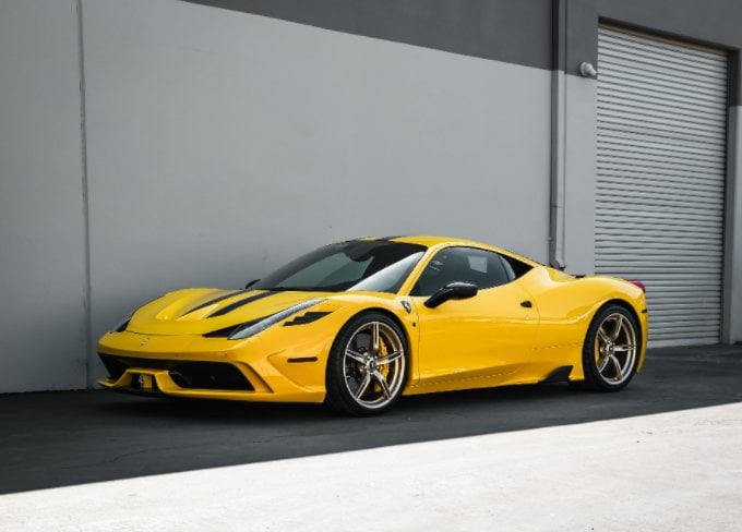 Gele Lamborghini autofotografie 