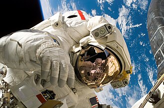 Piers Sellers during the third spacewalk of STS-121