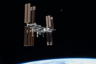 STS-135 final flyaround of ISS 1
