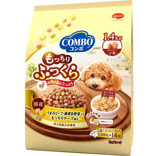 日本ペットフード　コンボ　ドッグ　もっちりふっくら　うまみビーフ・もっちりチーズ添え　１．４ｋｇ