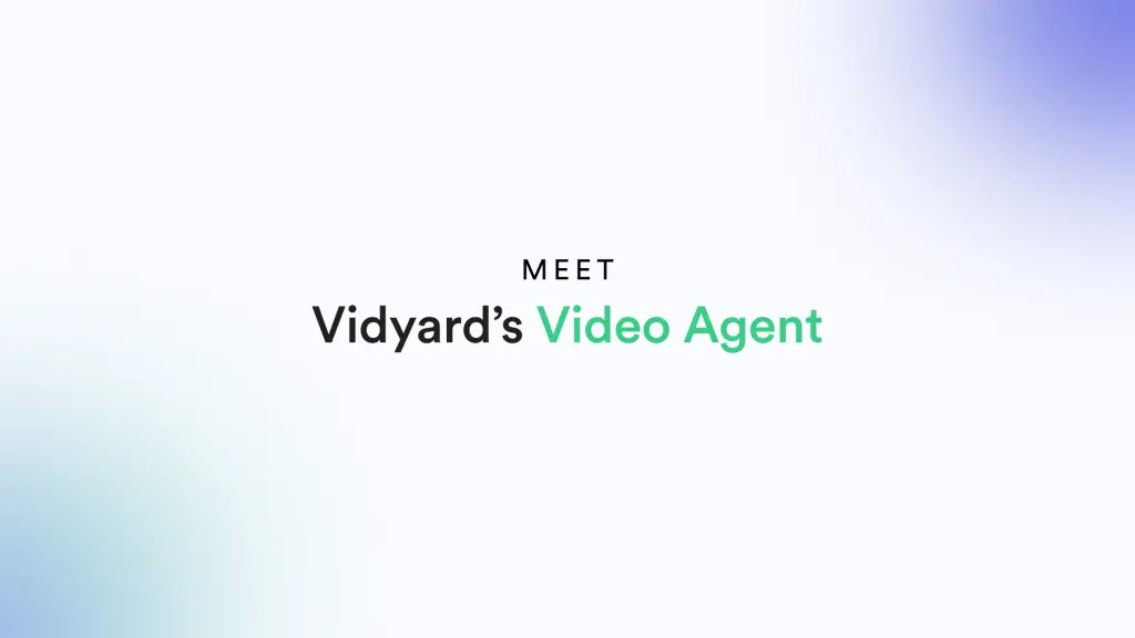 slide that says Vidyard's Video Agent